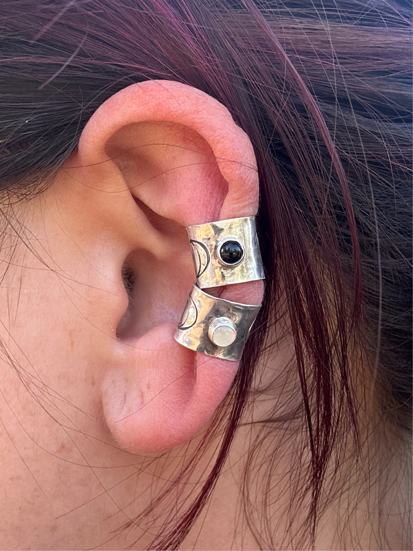 Sterling Silver Moon Ear Cuff