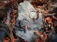 Load image into Gallery viewer, Dark moon beaded mini hoops